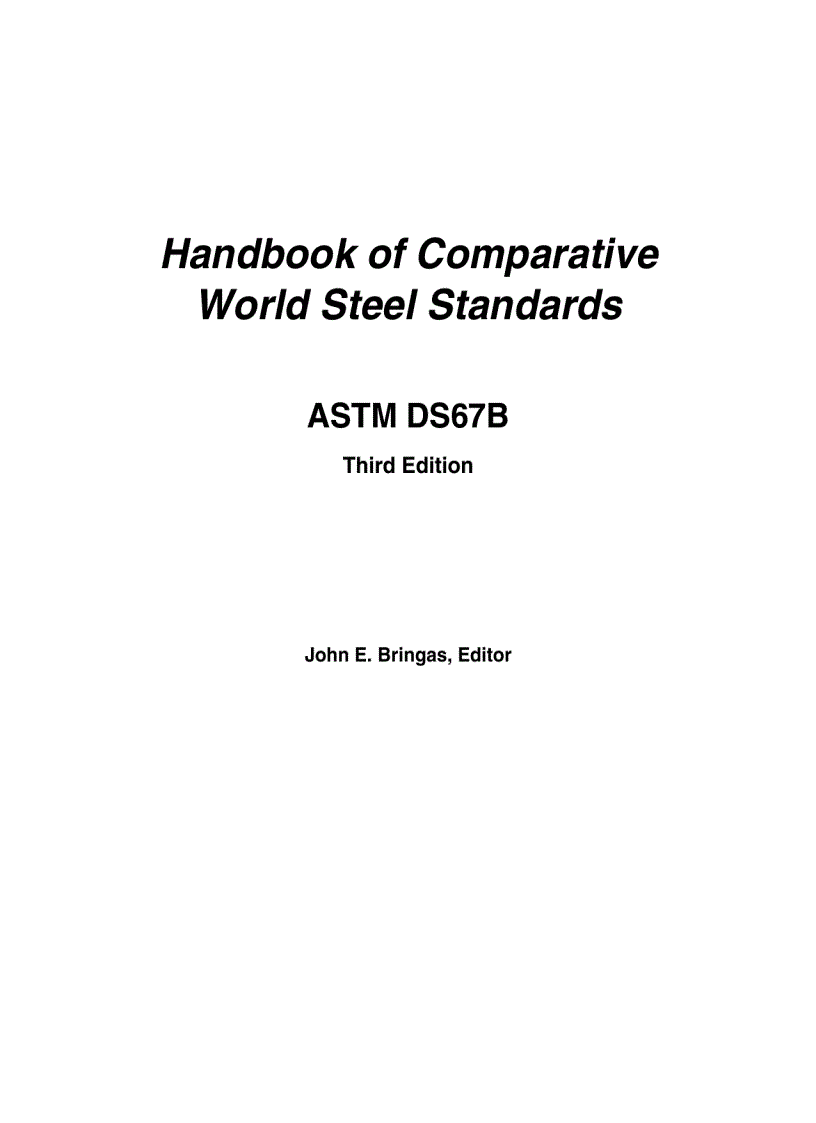 image for page Handbook of Comparative World Steel Standards
