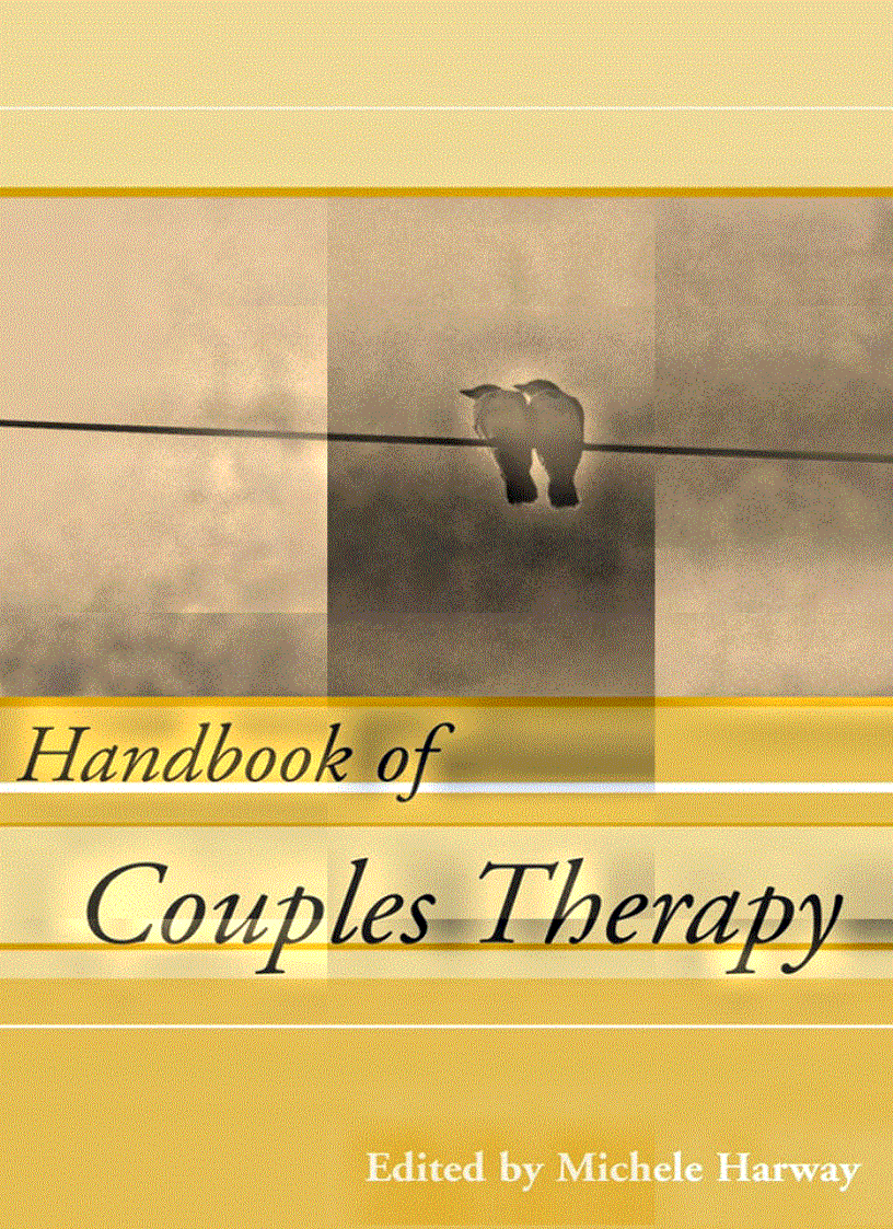 Handbook of Couples Therapy