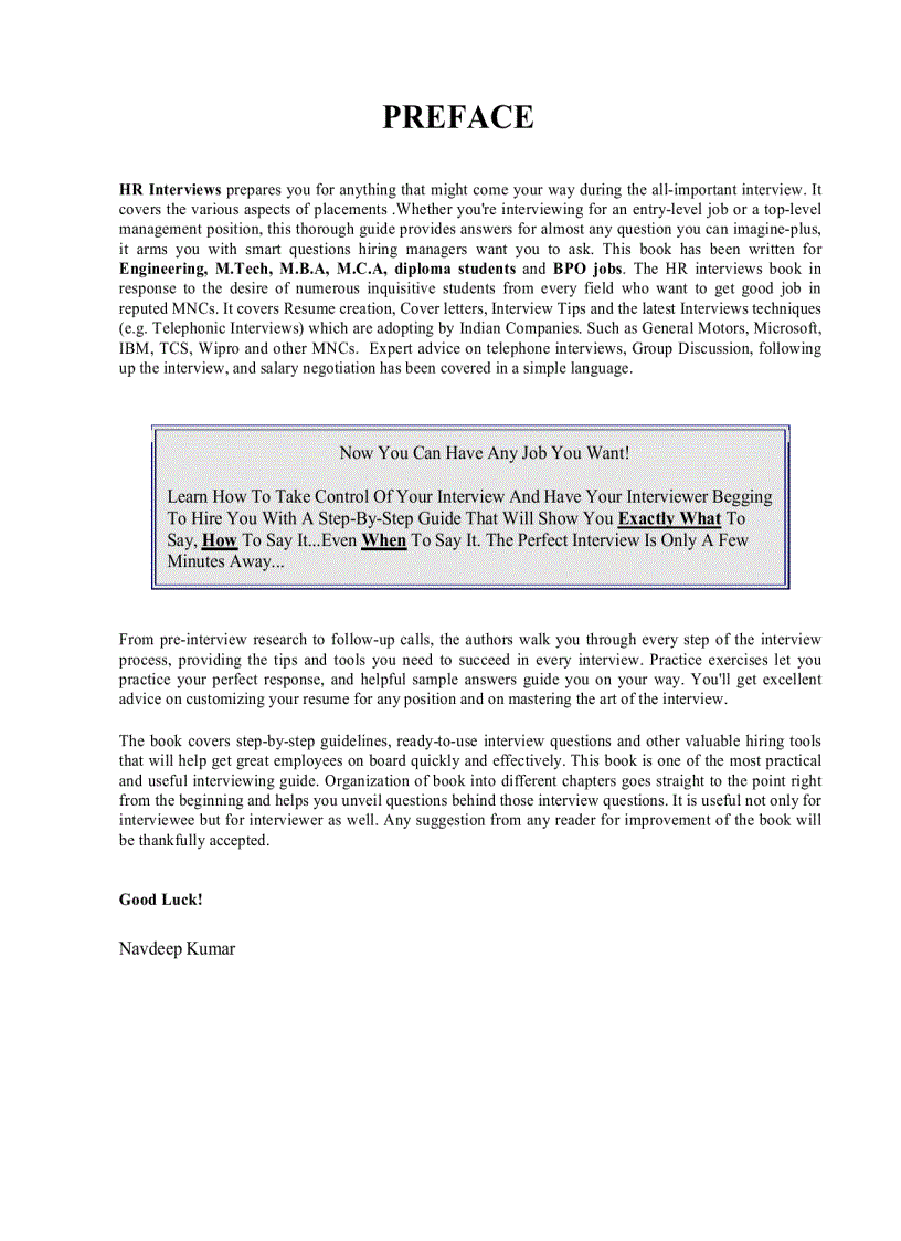 image for page HR Interviews for Freshers by Navdeep Kumar