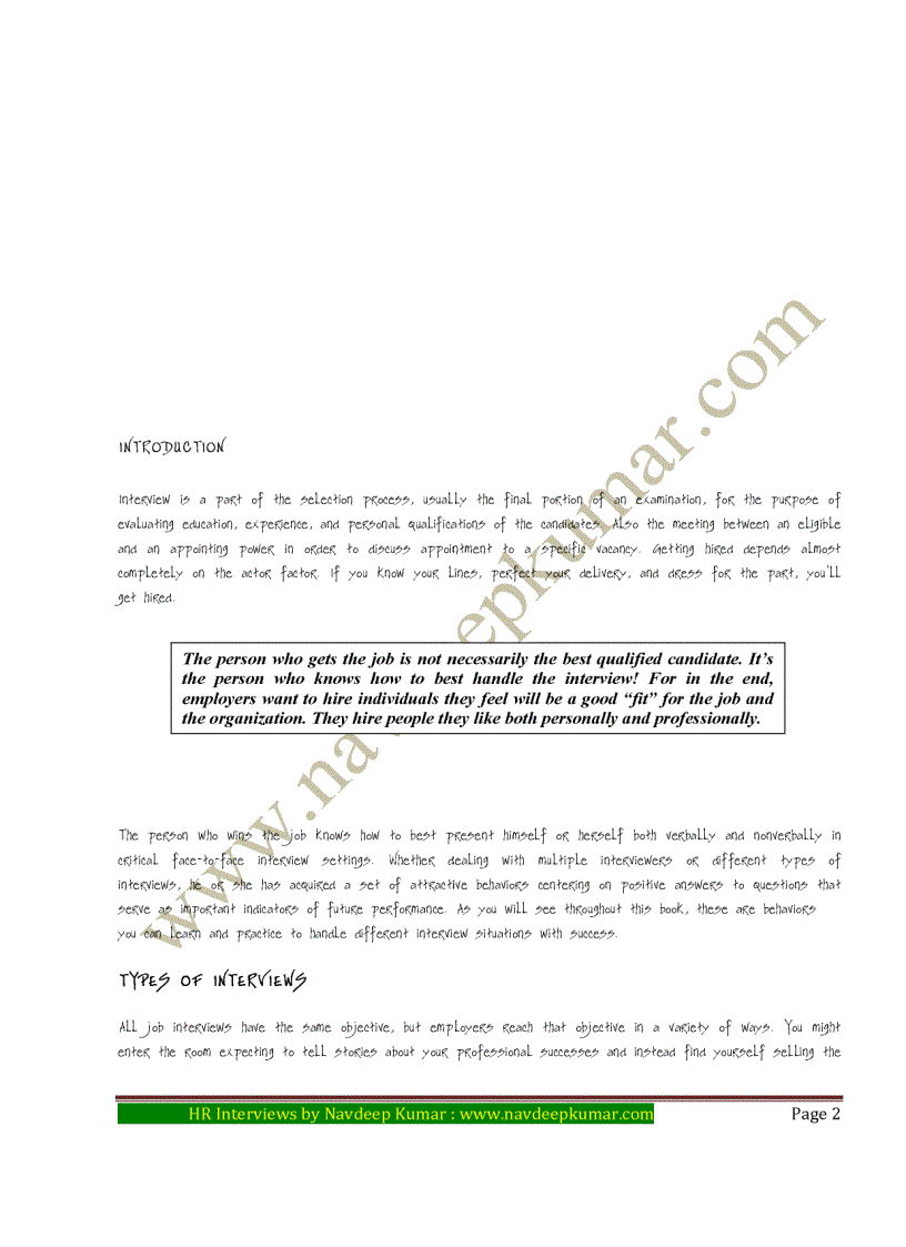 image for page HR Interviews for Freshers by Navdeep Kumar