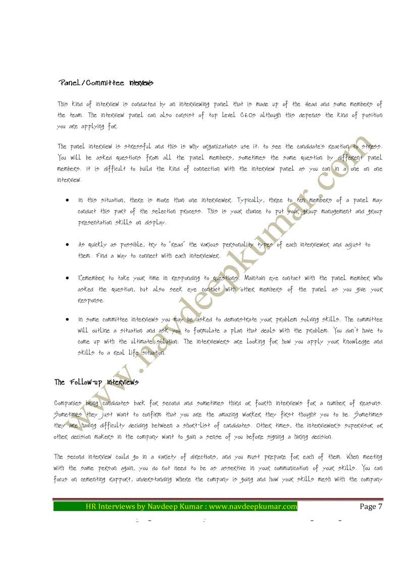 image for page HR Interviews for Freshers by Navdeep Kumar