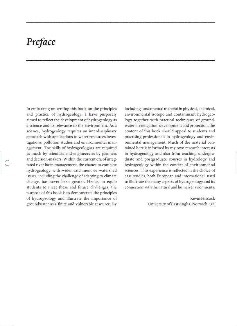 image for page Hydrogeology Principles and Practice