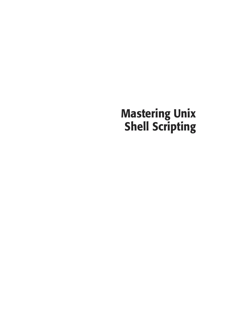 image for page Mastering Unix Shell Scripting
