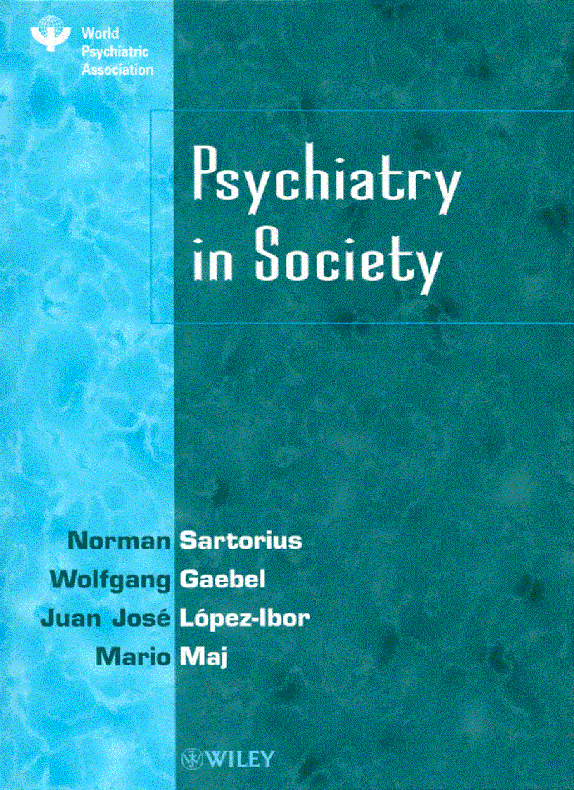 image for page Psychiatry in Society 1st Edition