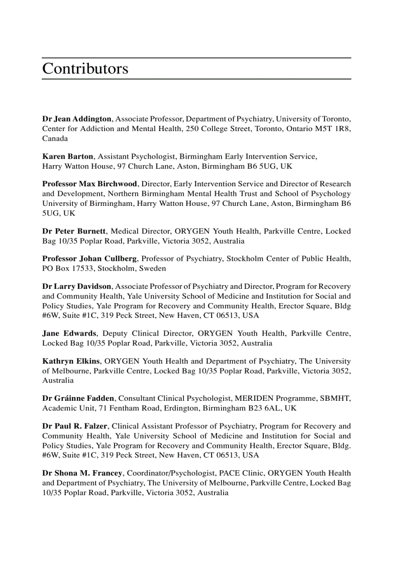 image for page Psychological Interventions in Early Psychosis