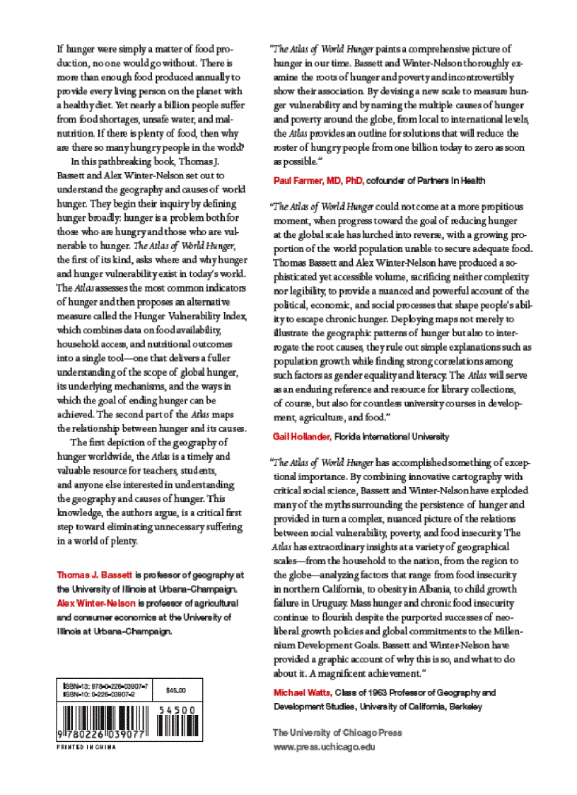 image for page The Atlas of World Hunger 1st Edition