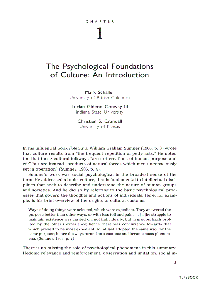 image for page The Psychological Foundations of Culture