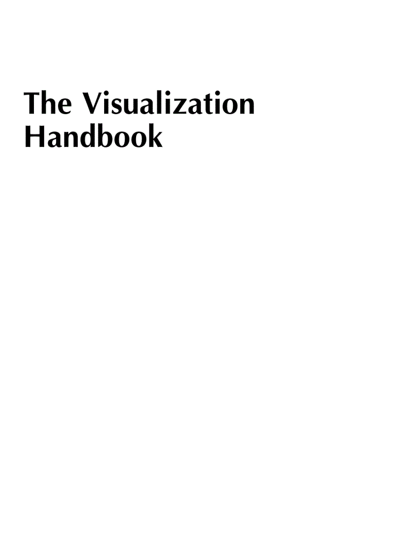 image for page The Visualization Handbook 1st Edition
