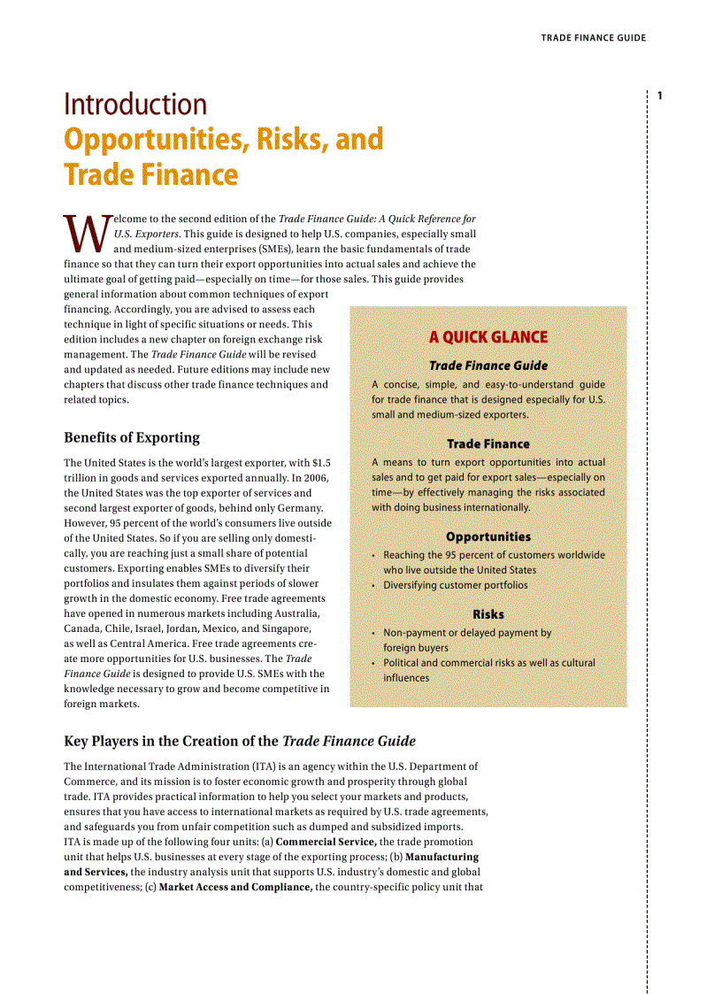 Trade Finance Guide A Quick Reference for U S Exporters