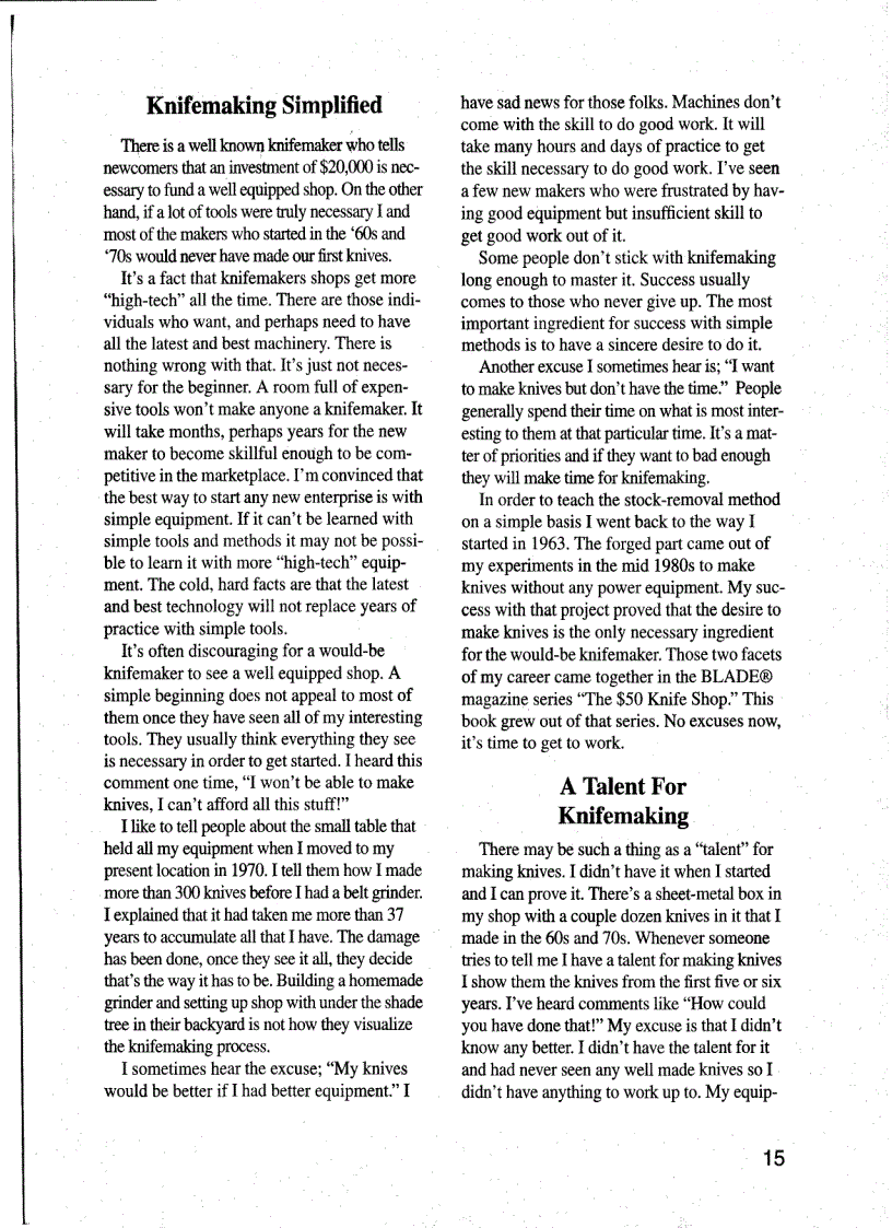 image for page Wayne Goddards 50 Knife Shop