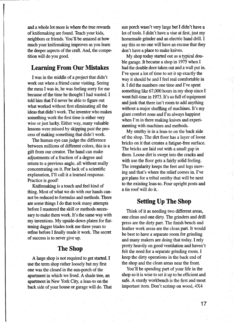 image for page Wayne Goddards 50 Knife Shop