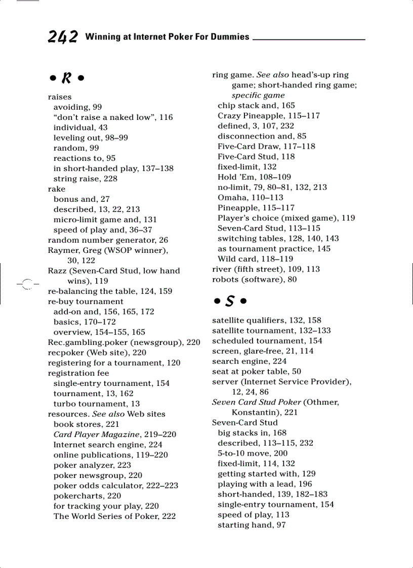 image for page Winning at Internet Poker For Dummies