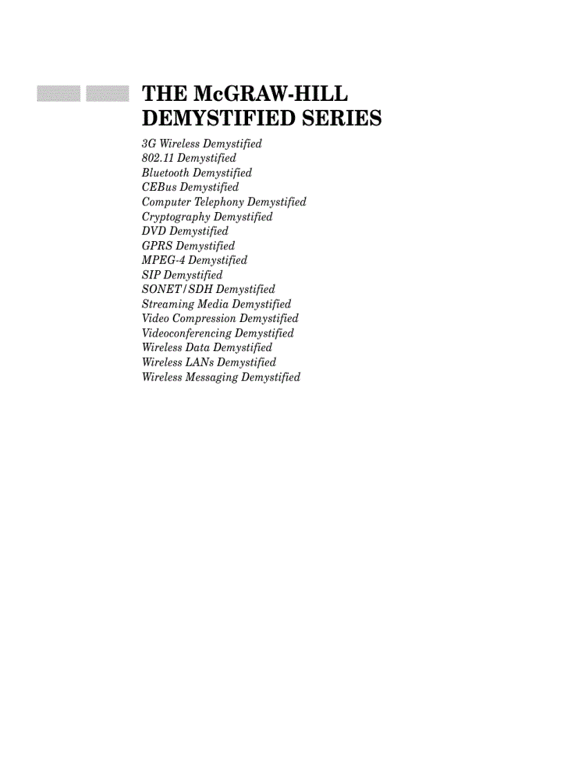 image for page Wireless Data Demystified 1st Edition
