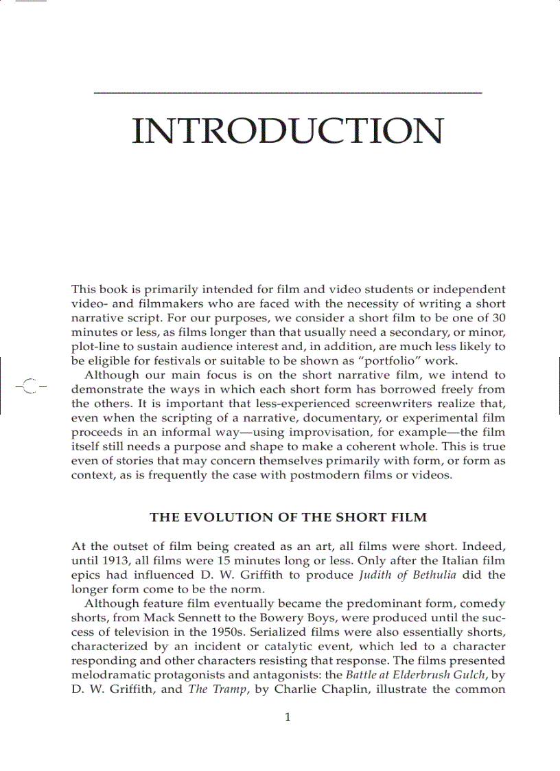 image for page Writing the Short Film 3rd Edition