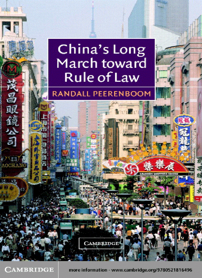 China s Long March toward Rule of Law