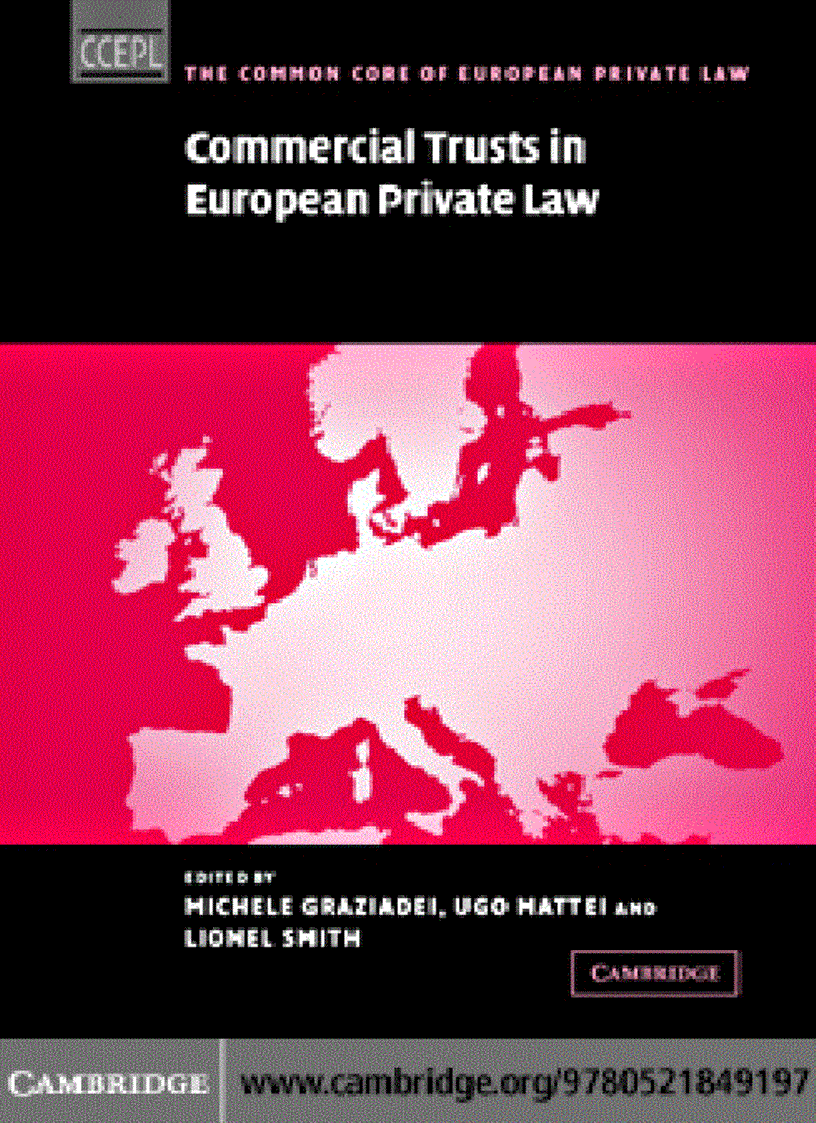 image for page Commercial Trusts in European Private Law
