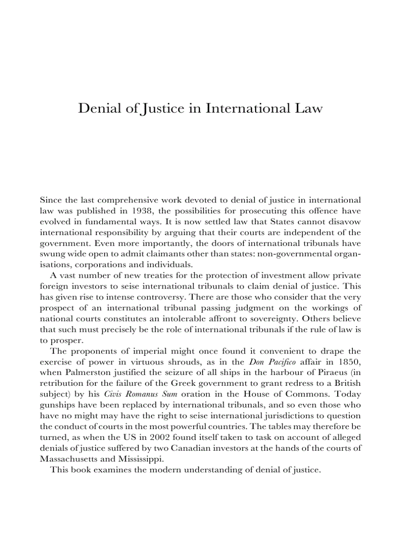 image for page Denial of Justice in International Law