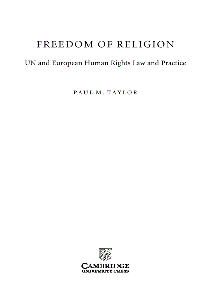image for page Freedom of Religion