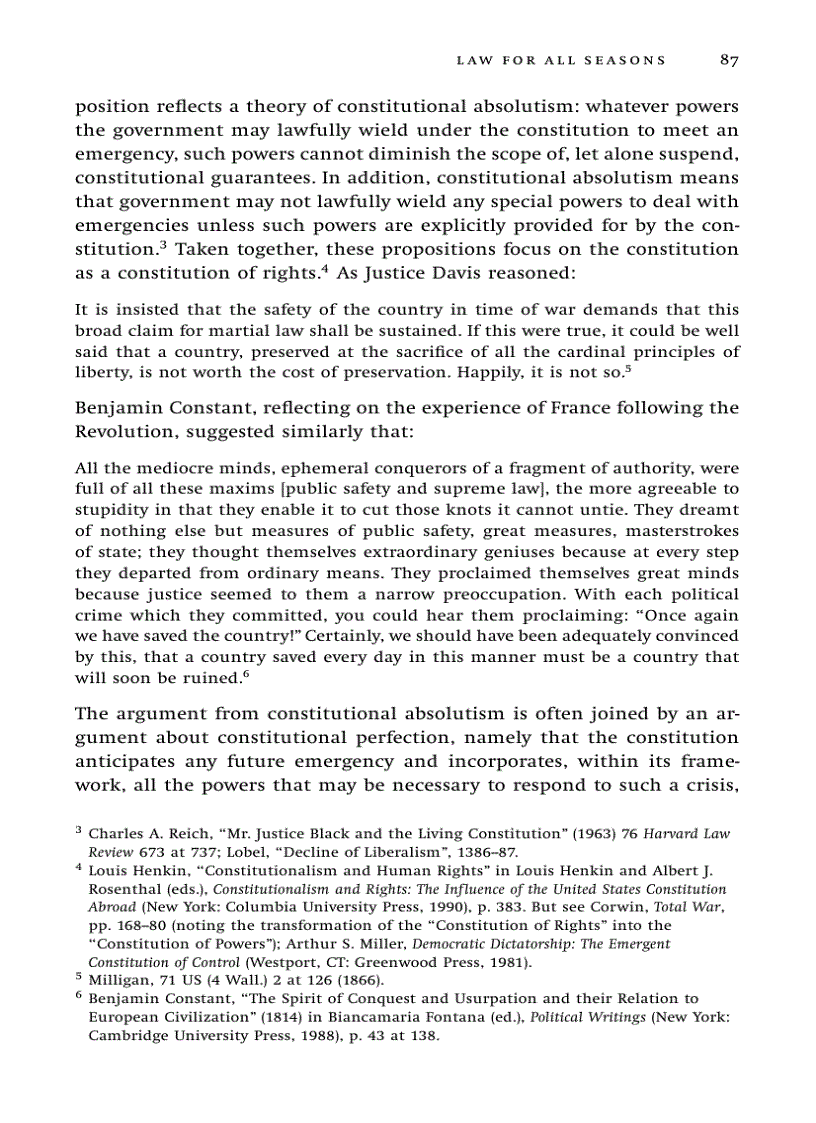 image for page Law in Times of Crisis Emergency Powers in Theory and Practice