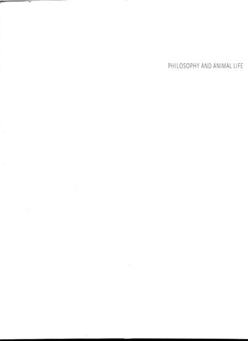 image for page Philosophy and Animal Life