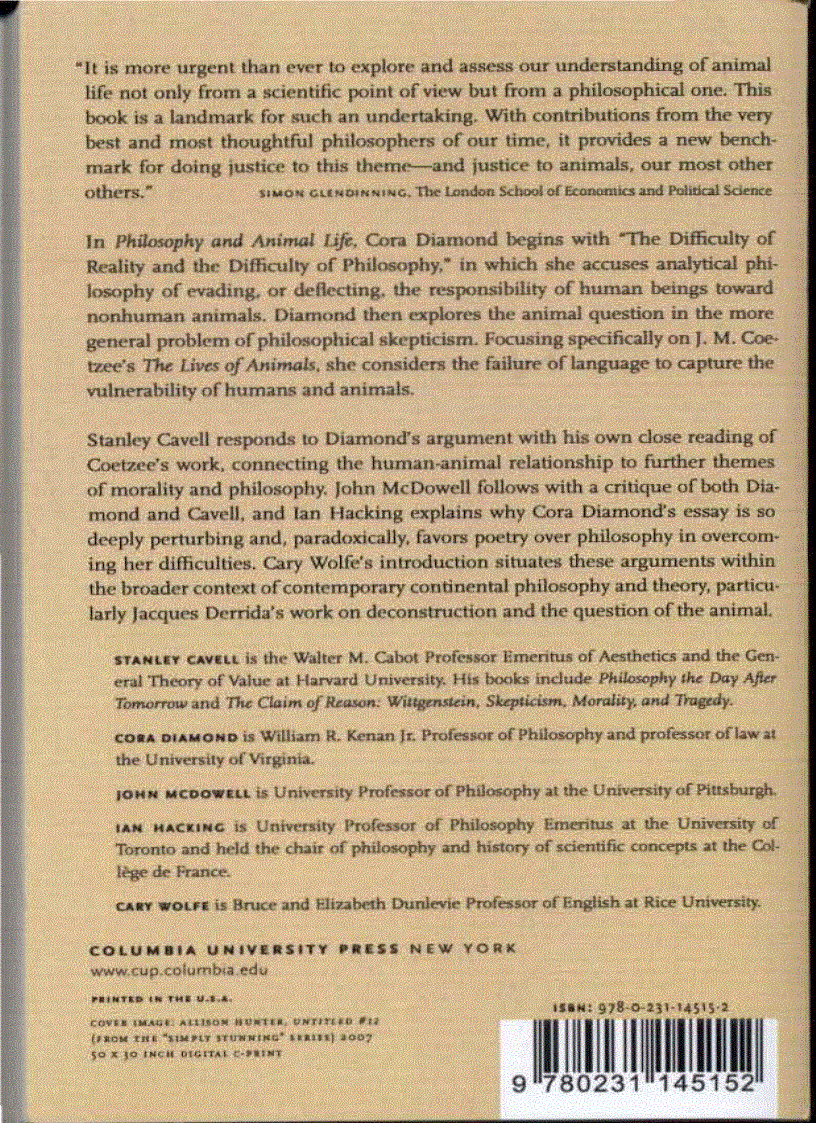 image for page Philosophy and Animal Life