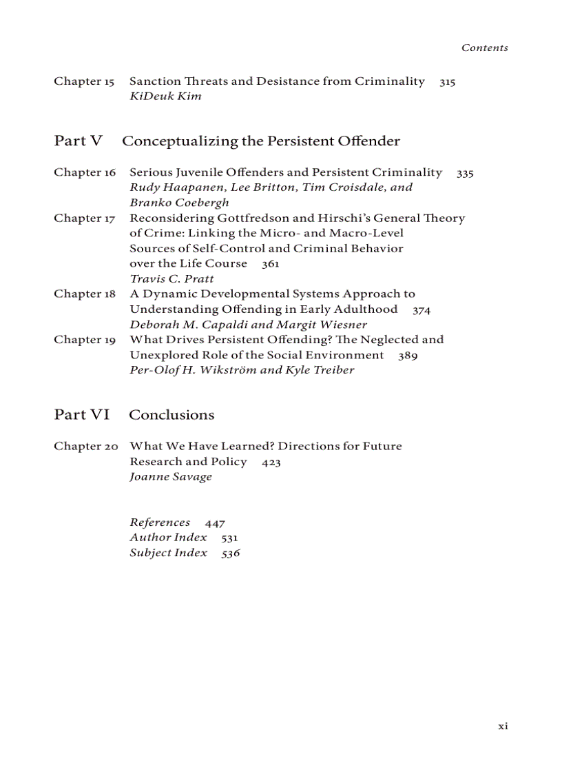 image for page The Development of Persistent Criminality