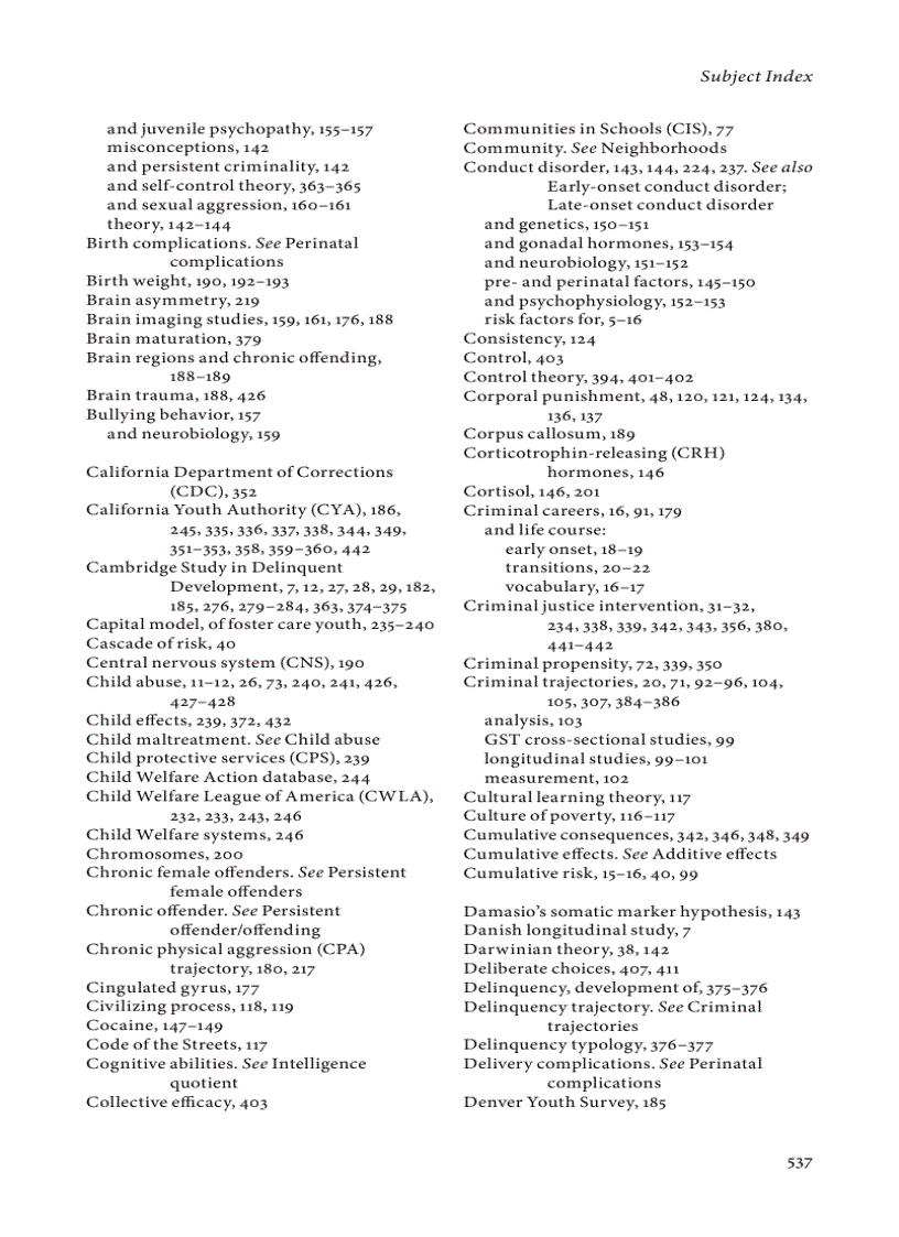 image for page The Development of Persistent Criminality
