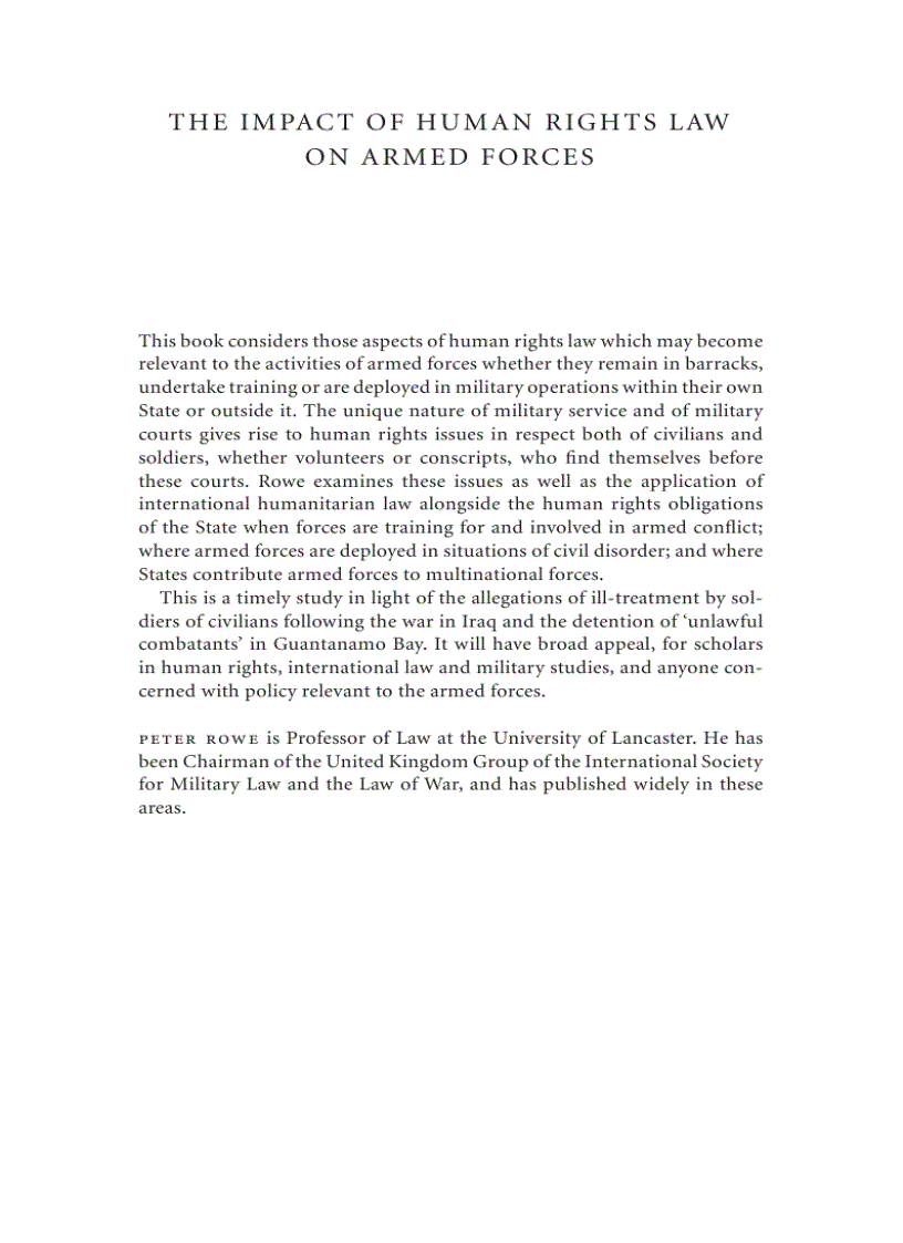 image for page The Impact of Human Rights Law on Armed Forces