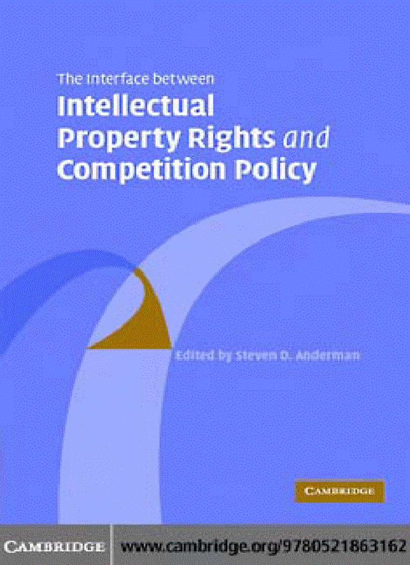 image for page The Interface Between Intellectual Property Rights and Competition Policy