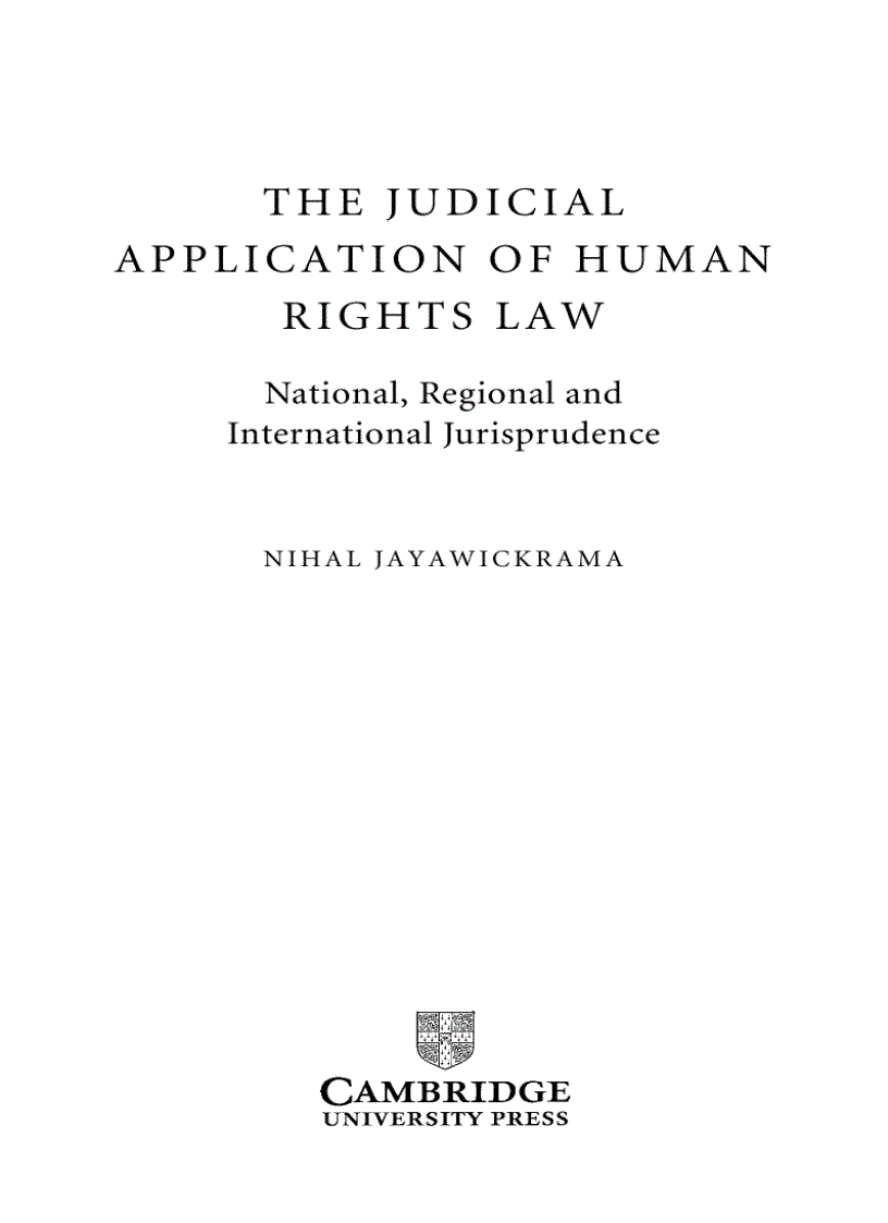 image for page The Judicial Application of Human Rights Law