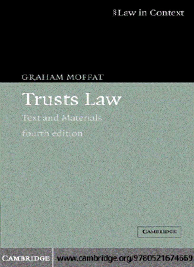 image for page Trusts Law Text and Materials 4th Edition