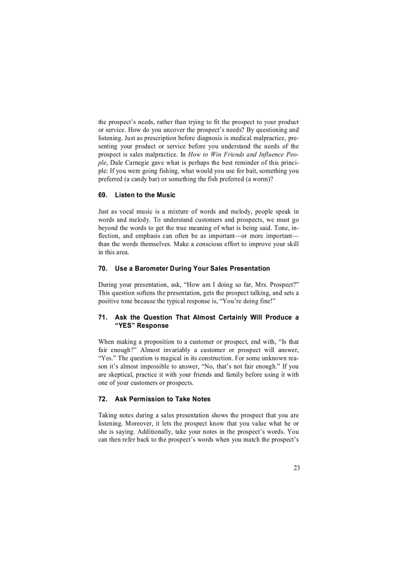 image for page 101 Ways to Succeed in Selling By Greg Gore