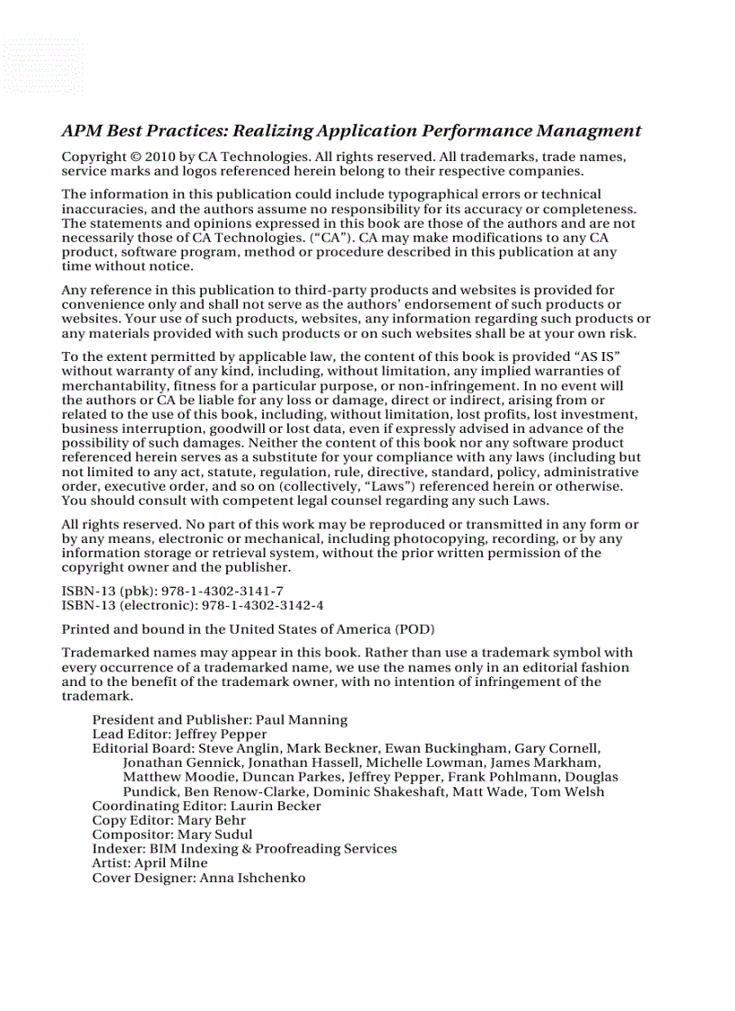 image for page APM Best Practices Realizing Application Performance Management