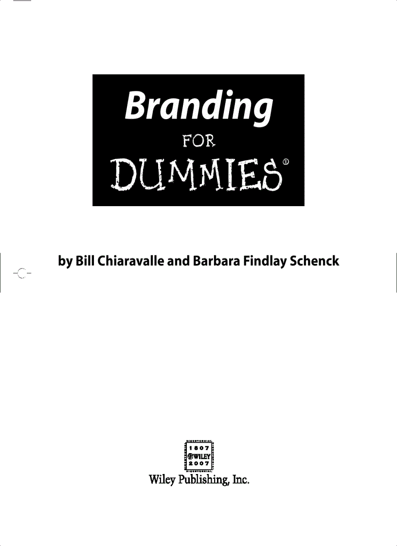 image for page Branding For Dummies illustrated Edition
