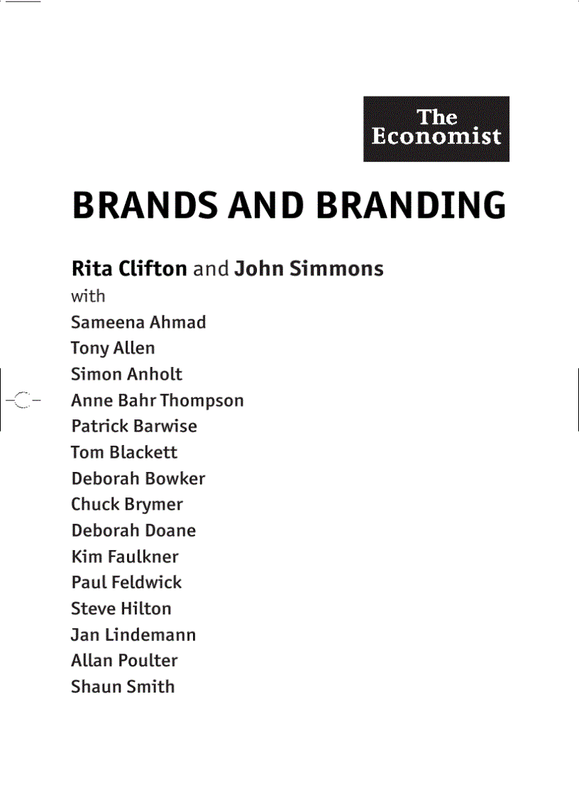 Brands and Branding
