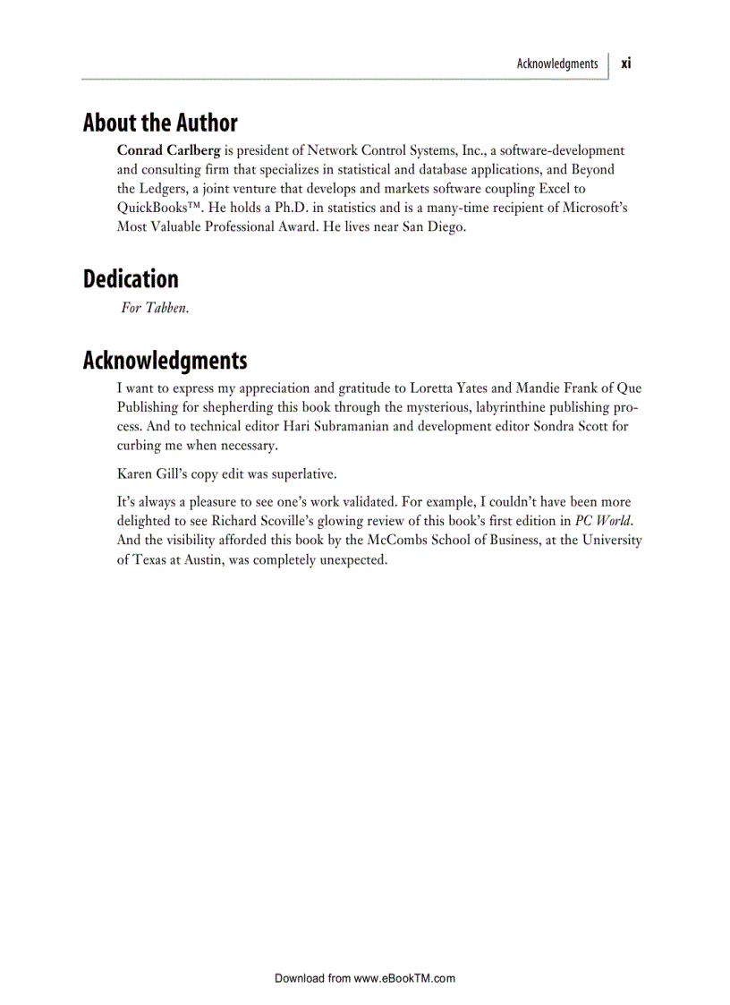 image for page Business Analysis Microsoft Excel 2010 4th Revised Edition
