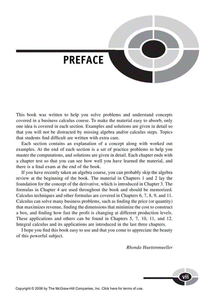 image for page Business Calculus Demystified A Self Teaching Guide 1st Edition