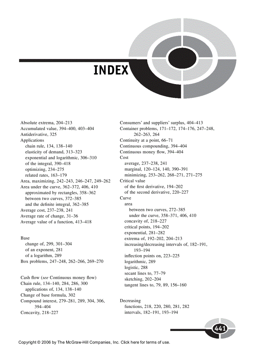 image for page Business Calculus Demystified A Self Teaching Guide 1st Edition