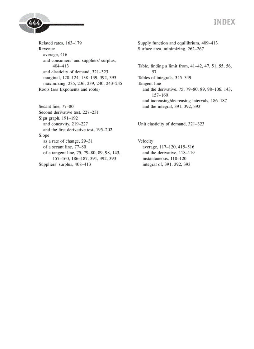 image for page Business Calculus Demystified A Self Teaching Guide 1st Edition