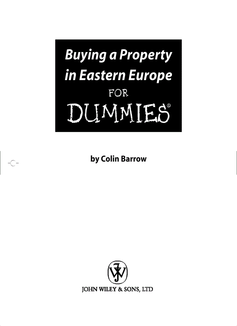 image for page Buying a Property in Eastern Europe For Dummies