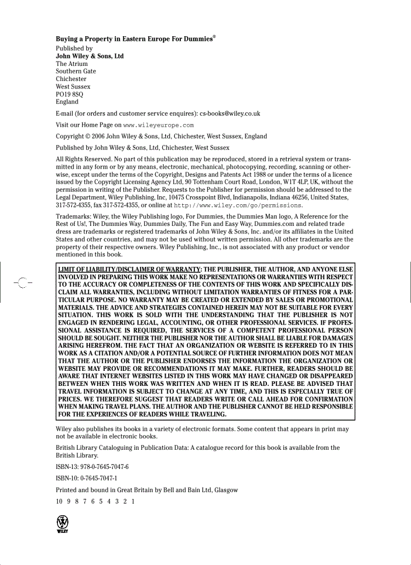 image for page Buying a Property in Eastern Europe For Dummies