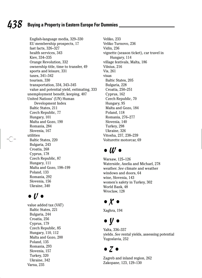 image for page Buying a Property in Eastern Europe For Dummies
