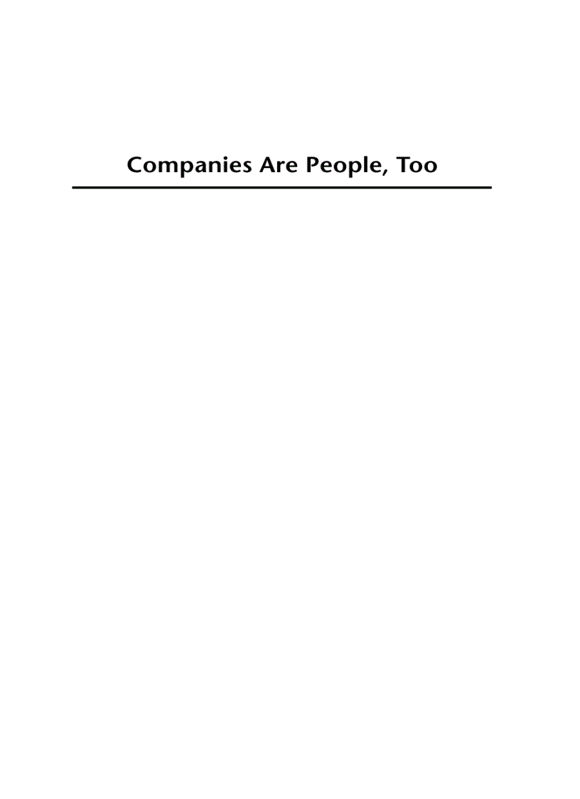 Companies Are People