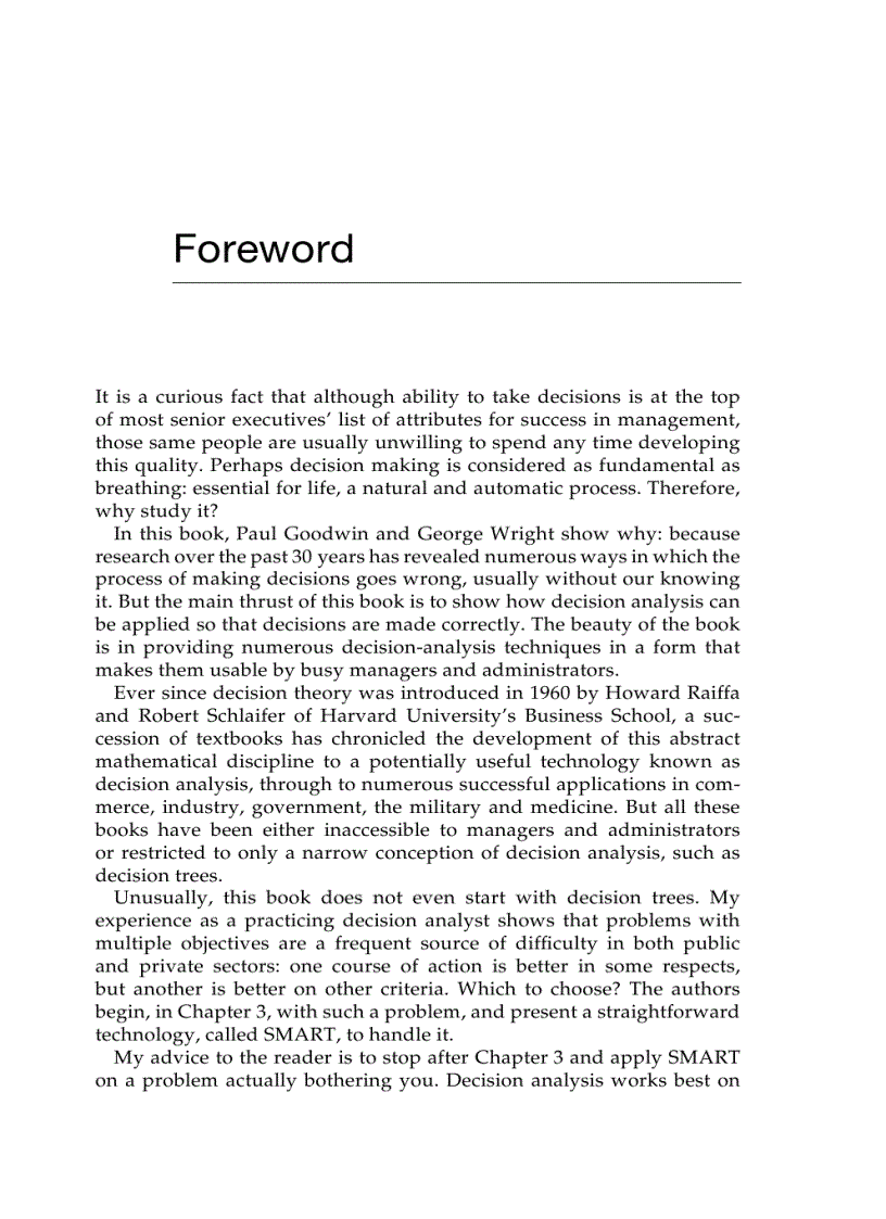 image for page Decision Analysis for Management Judgment 3rd Edition