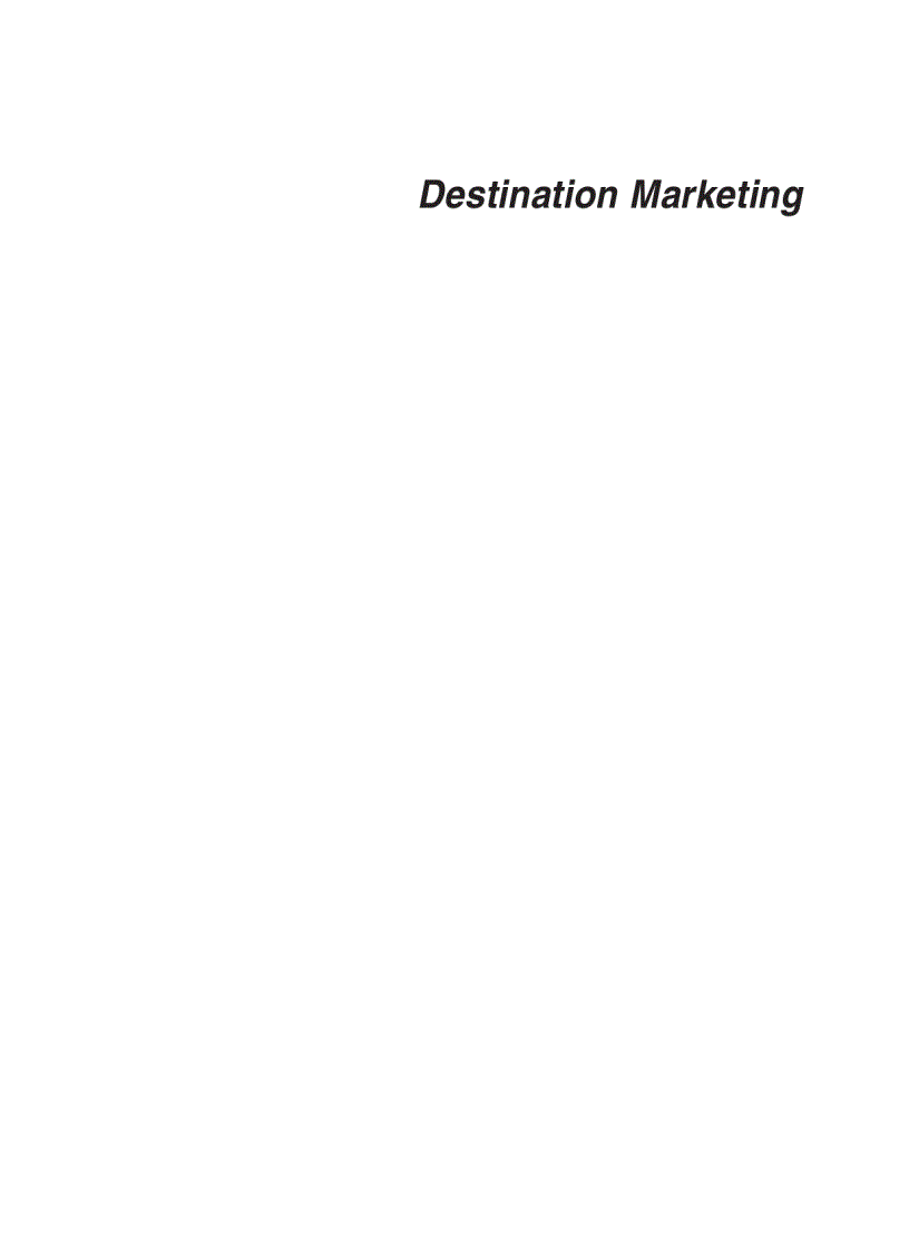 image for page Destination Marketing An Integrated Marketing Communication Approach