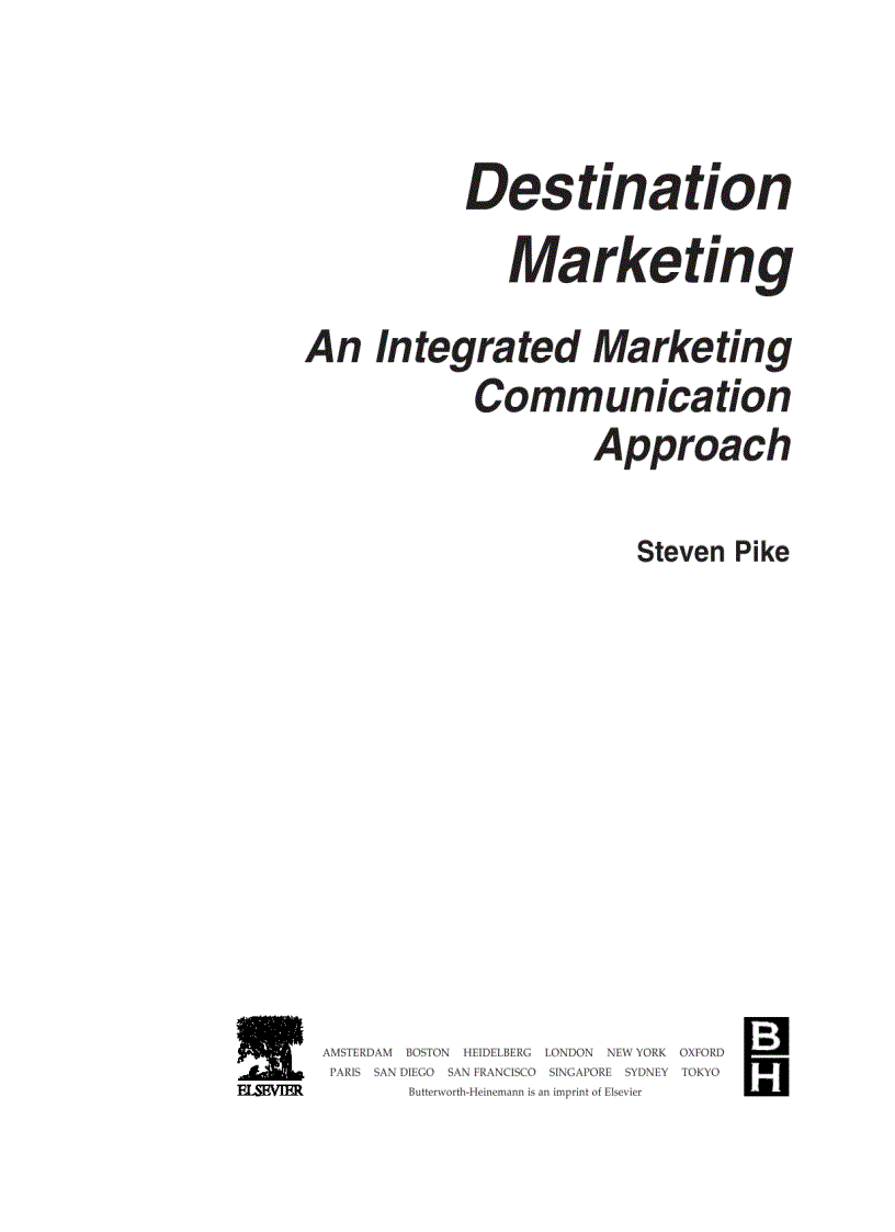 image for page Destination Marketing An Integrated Marketing Communication Approach