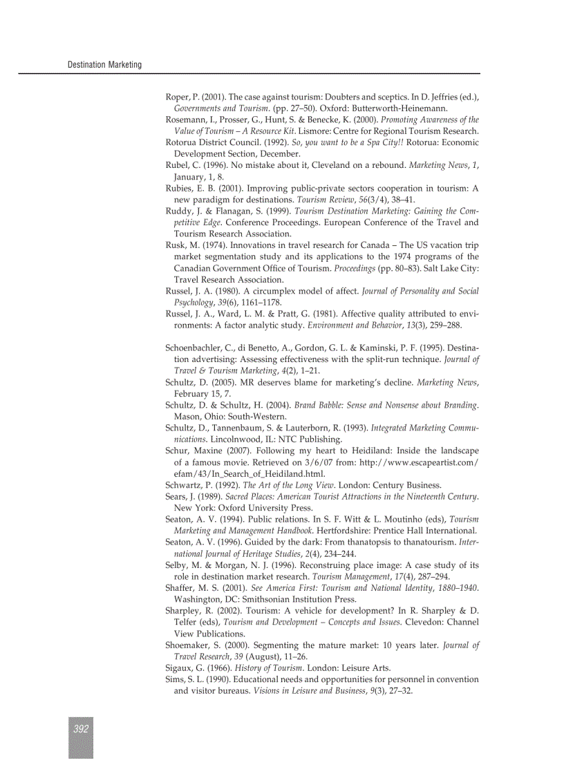 image for page Destination Marketing An Integrated Marketing Communication Approach