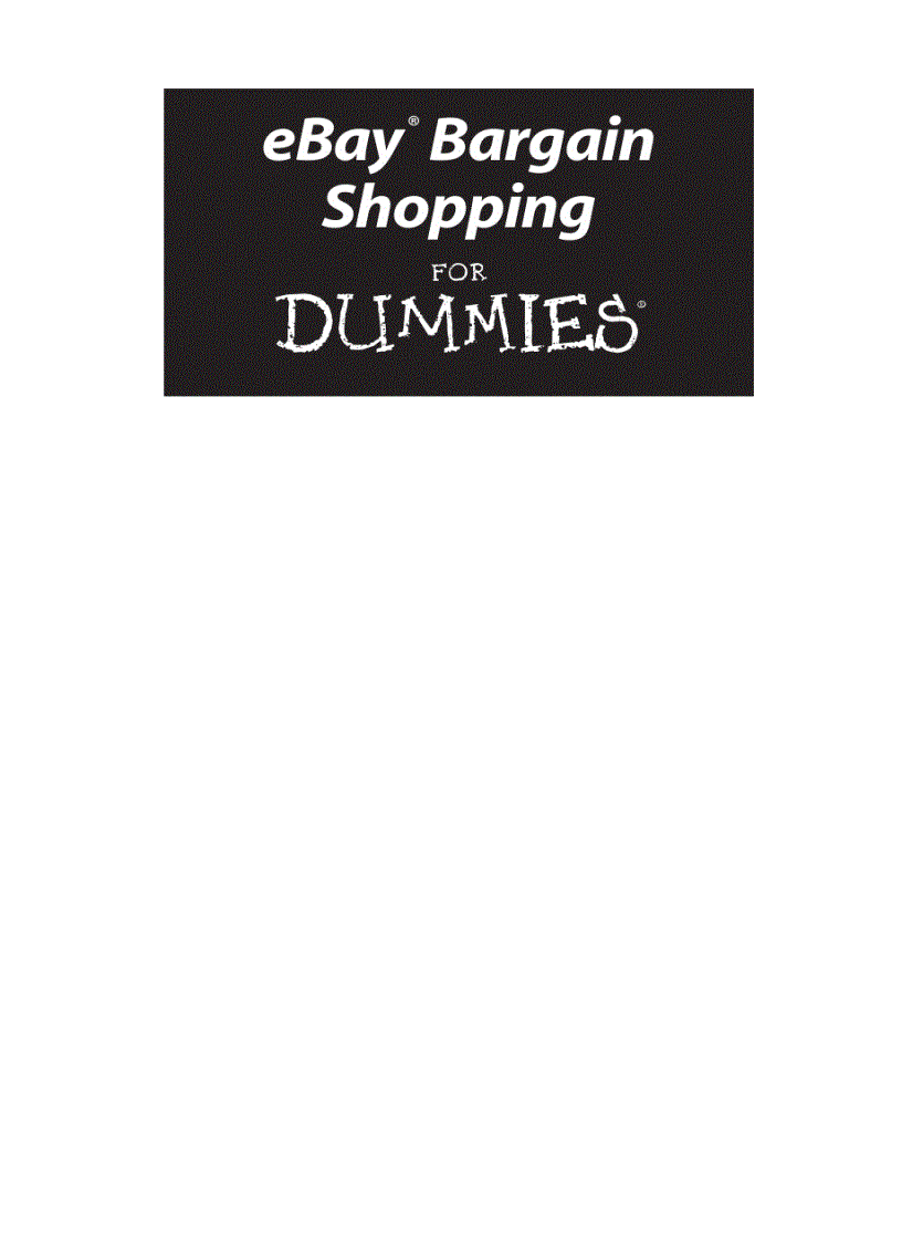 eBay Bargain Shopping for Dummies