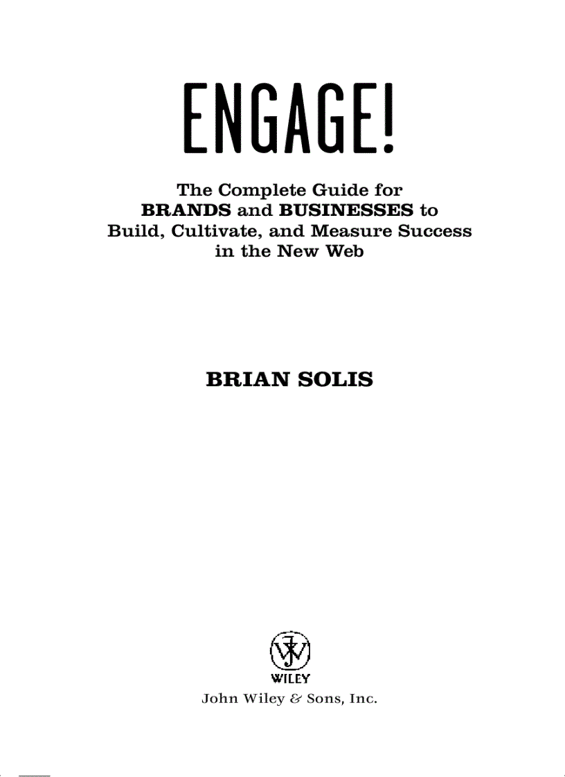 Engage The Complete Guide for Brands and Businesses to Build