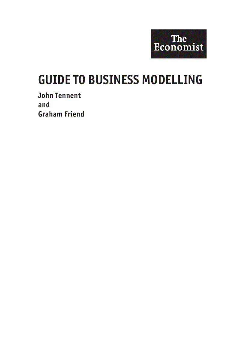 image for page Guide to Business Modelling